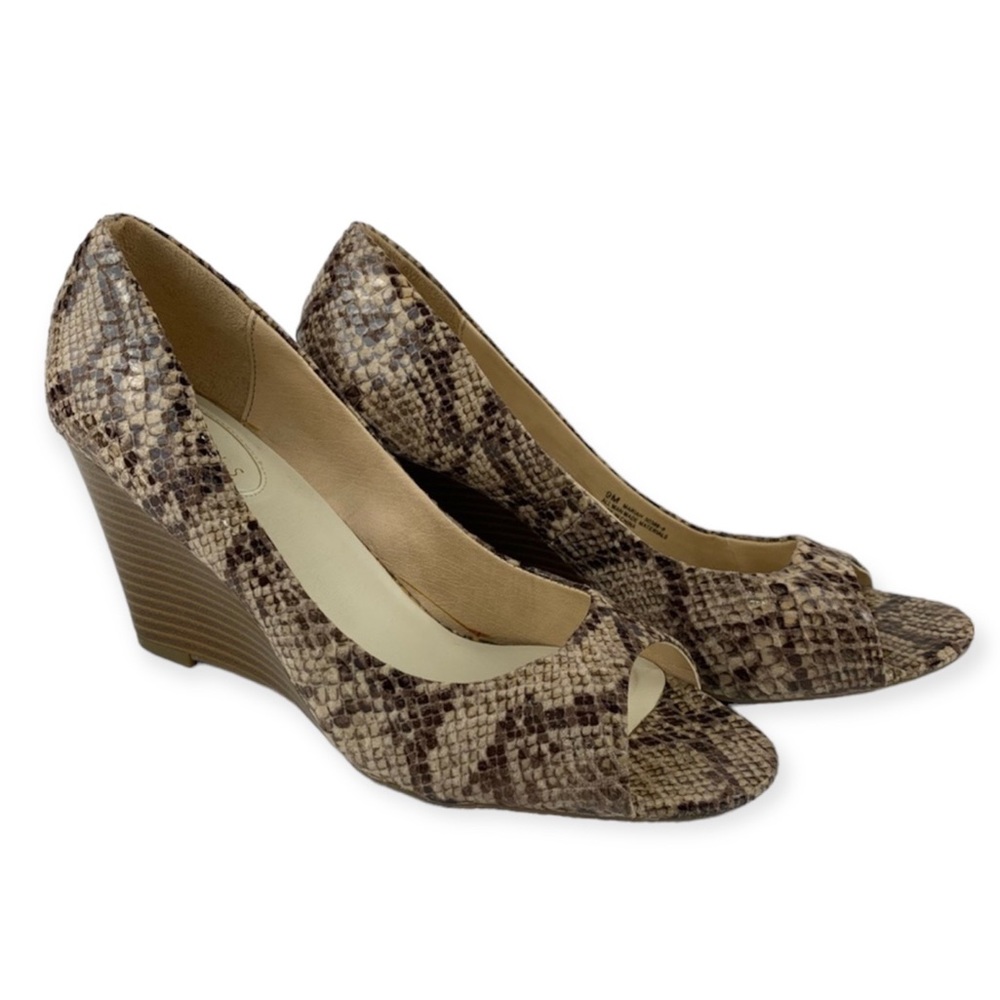 NICKELS Mariah Woman's Snakeskin Wedge Heels 9M